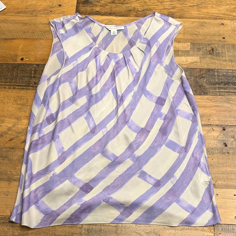 Banana Republic Purple and Cream Camisole